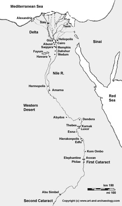 More modern map of Egypt